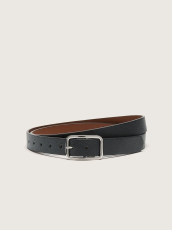 Reversible Faux Leather Belt