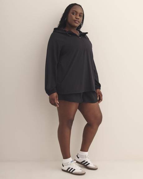 Manteau texturé à capuchon avec demi-fermeture à glissière - Active Zone