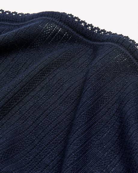 Solid High-Cut Pointelle Brief with Picot Elastic - ti Voglio