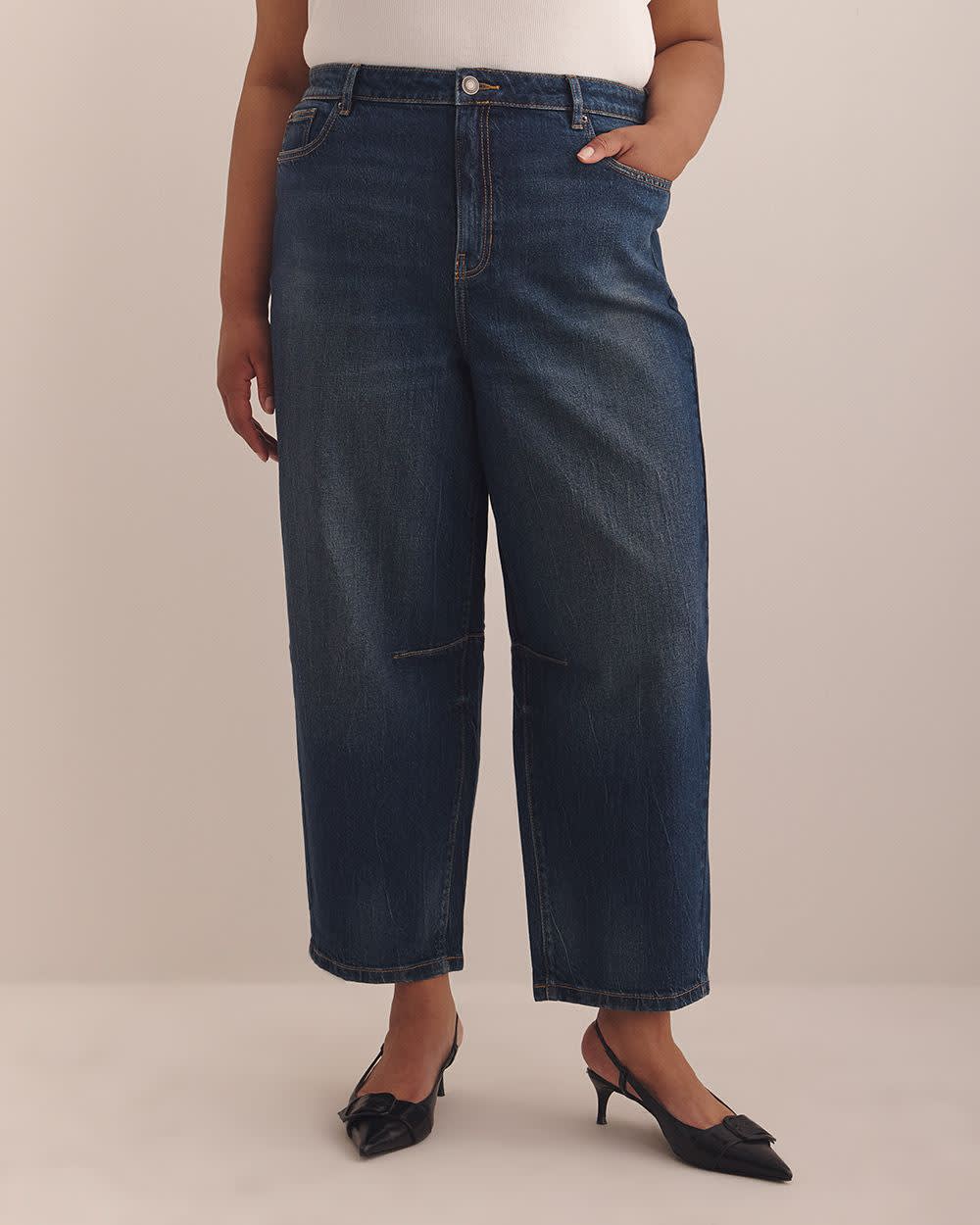 High-Rise Barrel-Leg Jeans - d/C JEANS High-Rise Barrel-Leg Jeans - d/C JEANS