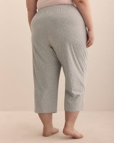 Heather Grey Cotton Capri Pyjama Pant - ti Voglio