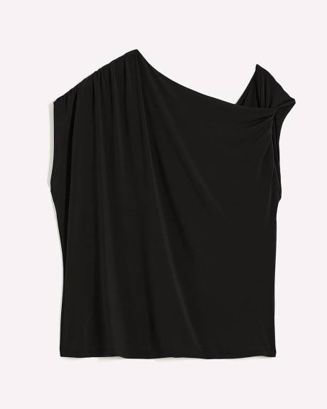 Asymmetrical Twisted Sleeve Top