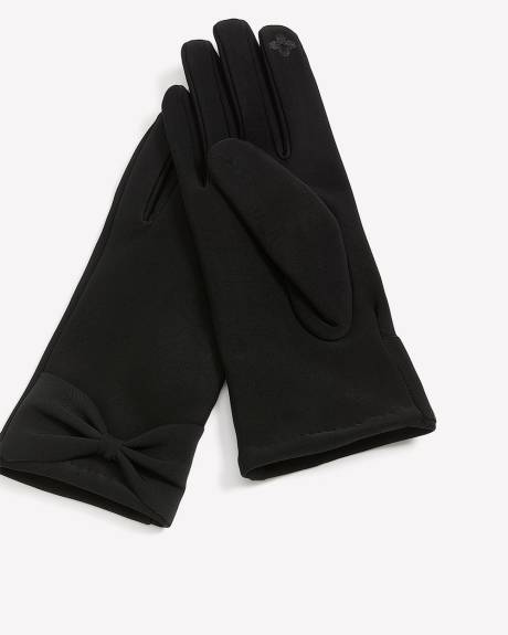 Gants habillés en tricot avec boucle au poignet