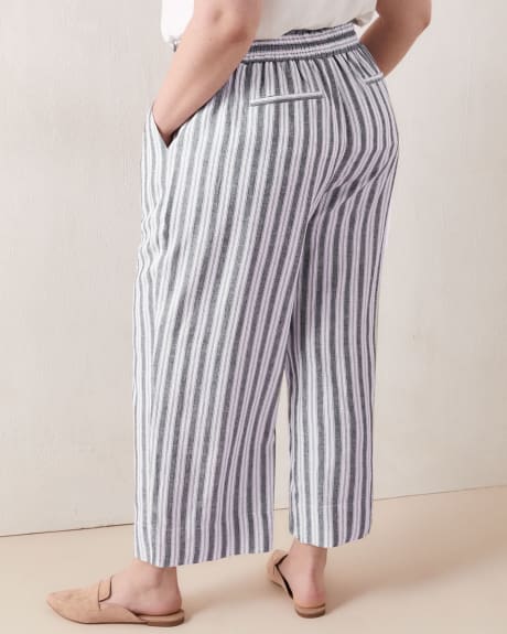 Linen Blend Wide-Leg Cropped Pant - In Every Story