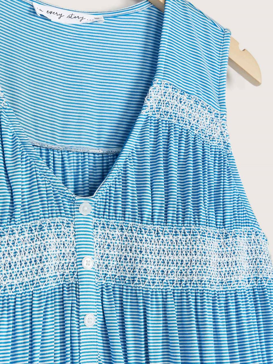 Smocked Sleeveless Tunic Top - In Every Story