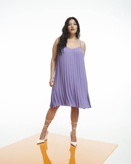 Robe plissée sans manches, tissu responsable - Addition Elle