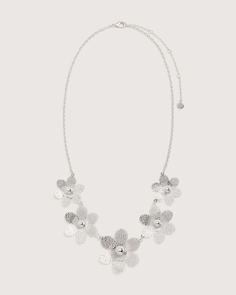 Short Filigree Floral Statement Necklace - In Every Story