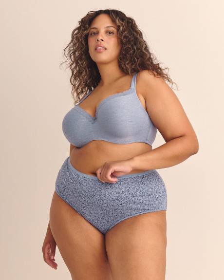 Heather Blue Microfibre Underwire T-Shirt Bra - ti Voglio