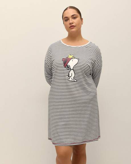 Chemise de nuit de Snoopy avec manches longues - ti Voglio