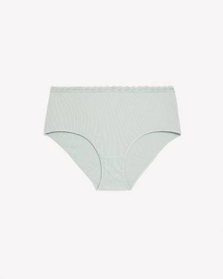 Culotte classique en tricot côtelé avec dentelle à la taille - ti Voglio