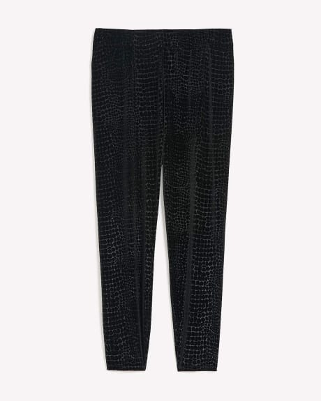 Velvet Croco Textured Fashion Legging - PENN. Essentials