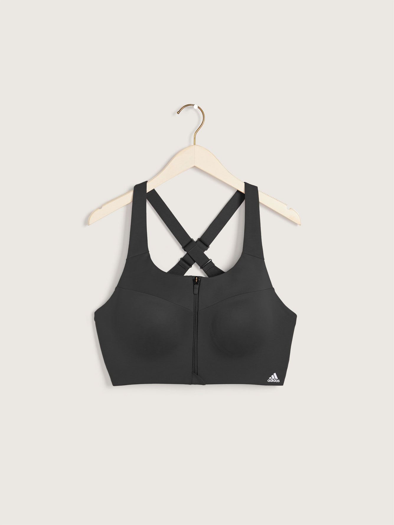 white sports bra adidas