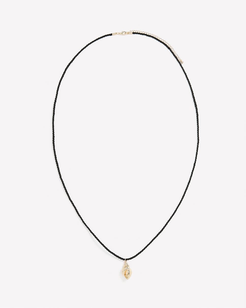 Medium Corded Necklace with Shell Pendant Addition Elle Penningtons