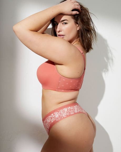 Jersey Cotton Lace Thong, Paisley Print - ti VOGLIO