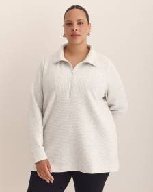 Heather Gray Half-Zip Ottoman Tunic Sweatshirt - Active Zone