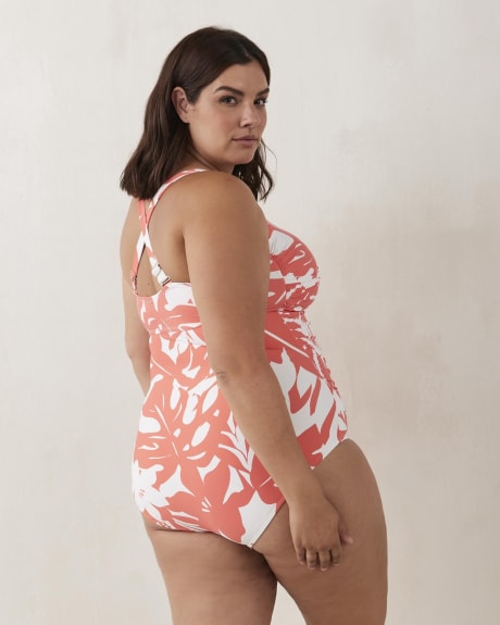 Shirred One-Piece Swimwear with Twisted Bandeau - Anne Cole