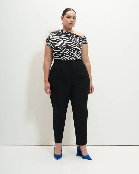 Curvy-Fit High-Waisted Tapered-Leg Pant - Addition Elle
