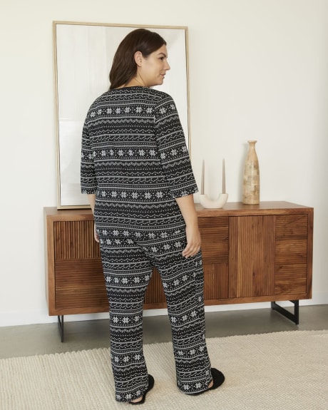 Fair Isle Print Pyjama Set - ti Voglio