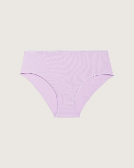 Culotte taille baisse côtelée à imprimé - tiVOGLIO