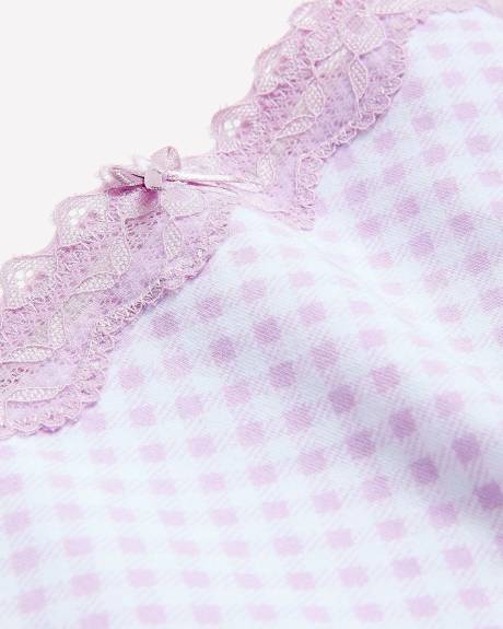 Culotte cheeky en mélange de coton à imprimé vichy - ti Voglio