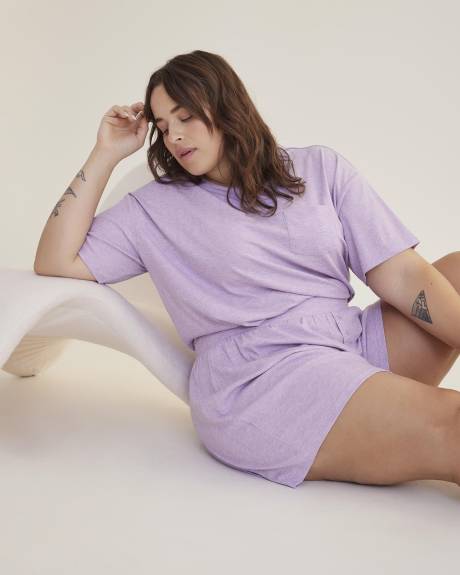 Rib Knit Boxer with Decorative Button Fly - ti VOGLIO