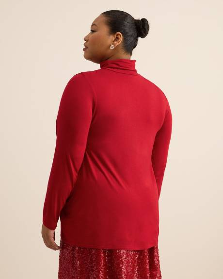 Red Long-Sleeve Knit Turtleneck - PENN. Essentials