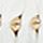 Boucles d'oreilles pendantes blanches en forme ovale pointu