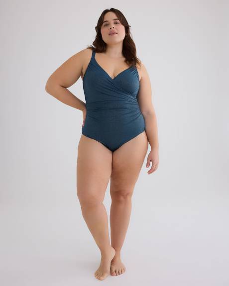 Maillot de bain une-pièce à devant croisé