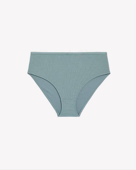 Culotte échancrée côtelée bleue avec élastique scintillant - ti Voglio