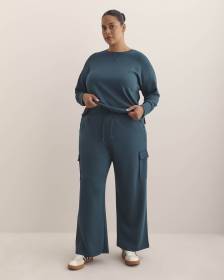 Light Knit Wide-Leg Cargo Pant - Active Zone