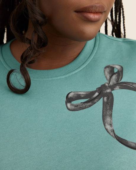 Pull en tricot molletonné à col rond