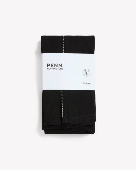 Legging tendance noir en pointe de Rome avec chaîne à billes, tissu responsable