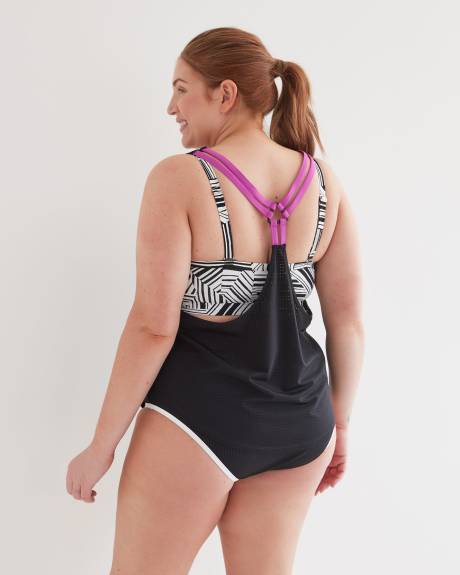 Tankini noir avec bandeau intégré - Active Zone