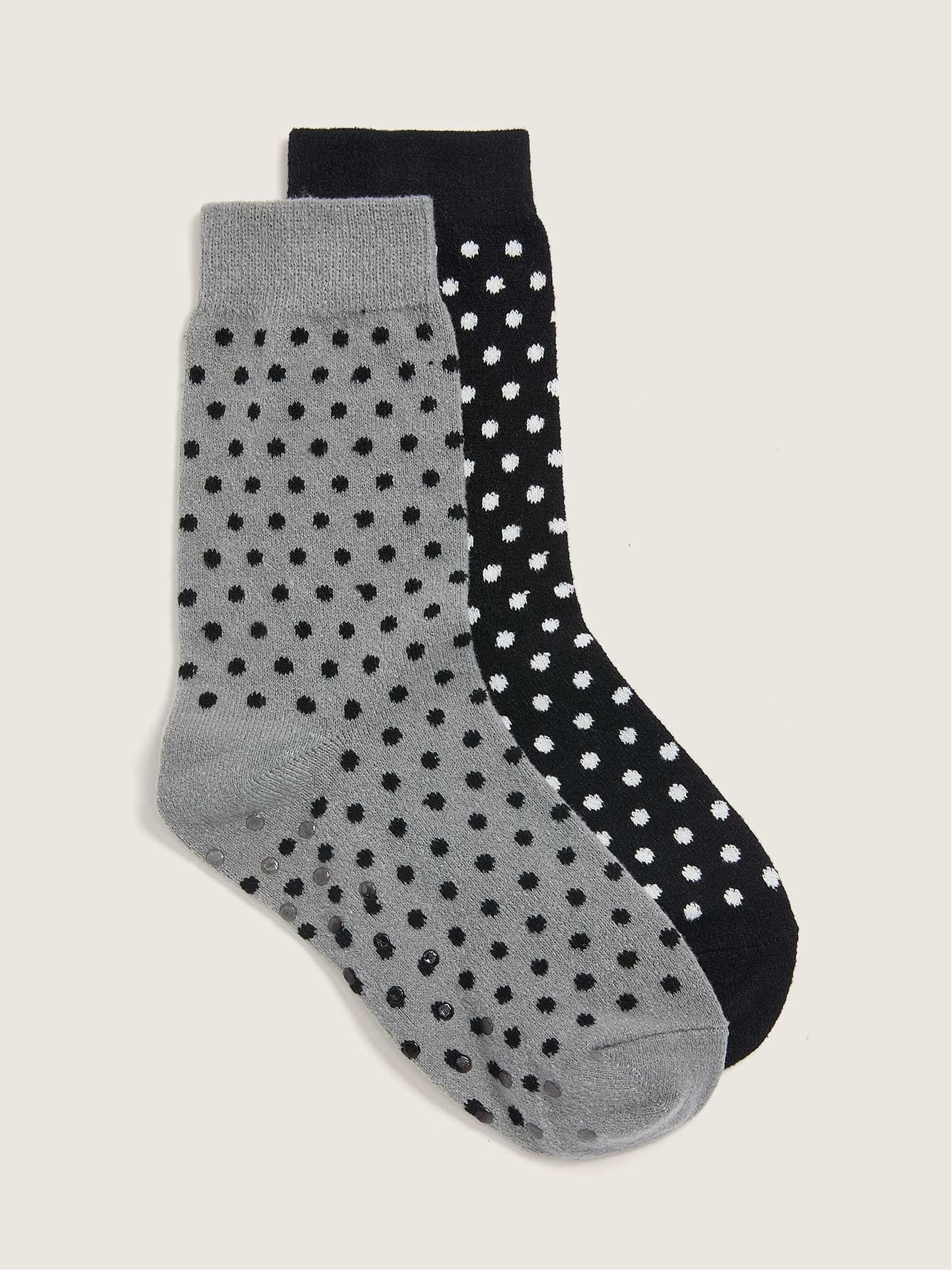 Soft Knit Plush Socks, 2 pairs - Addition Elle | Penningtons
