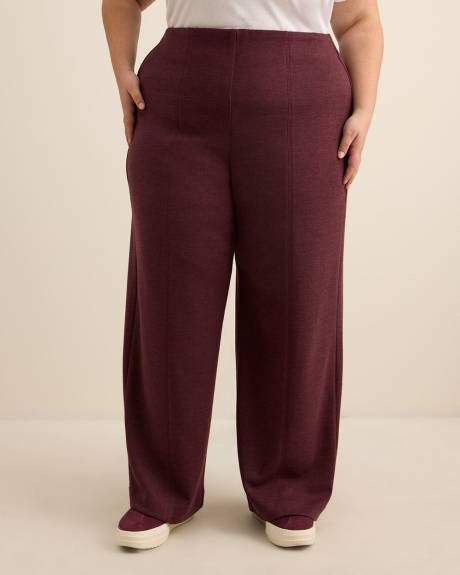Pull-On Wide-Leg Knit Pant