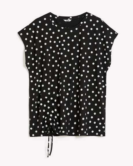 Responsible, Long Knit Top with Shirring Hem