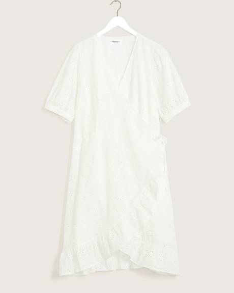Ruffled Edge Wrap Dress - Addition Elle