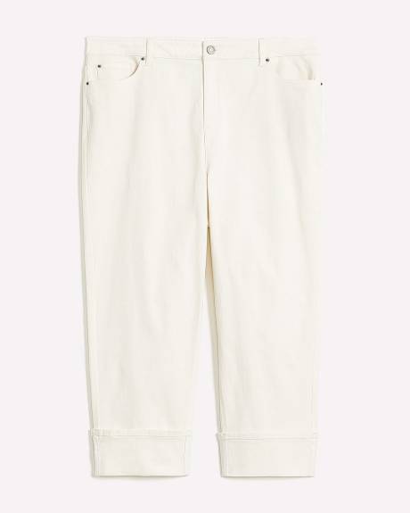 Responsible, White High-Rise Cropped Straight-Leg Jean - d/C JEANS