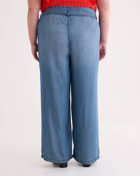 Pantalon à jambe évasée en Tencel avec ceinture, tissu responsable - d/C JEANS