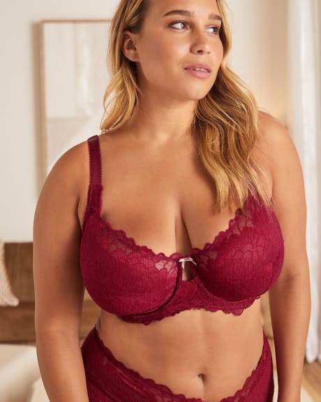 All-Over Lace Underwire Bra, G-H Cups - Déesse Collection