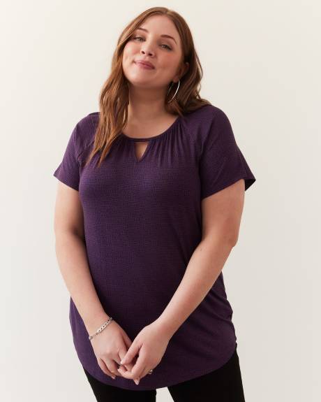 Responsible, Printed Short-Sleeve Knit Tunic