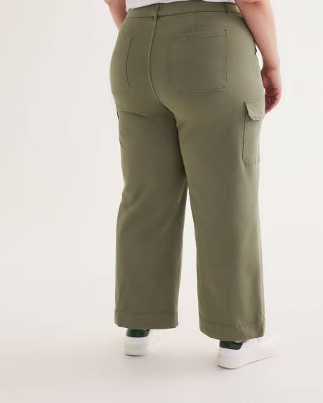 Cotton Wide-Leg Cargo Pant