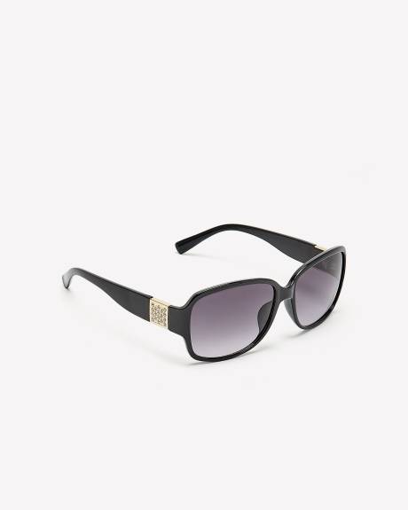 Black Sunglasses with Rhinestones | Penningtons