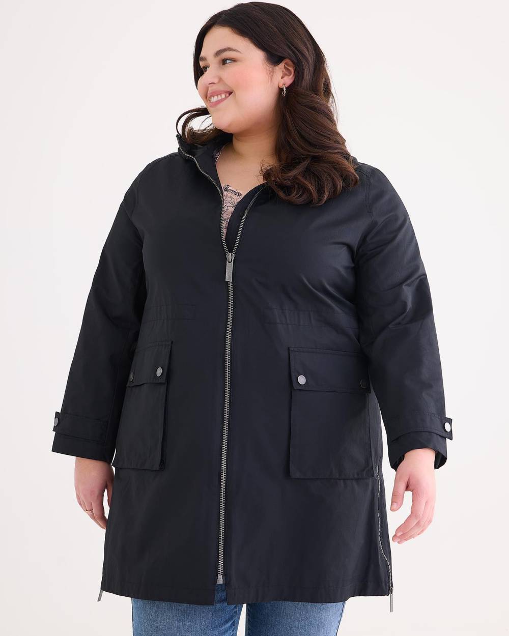 Manteau imperméable à capuche