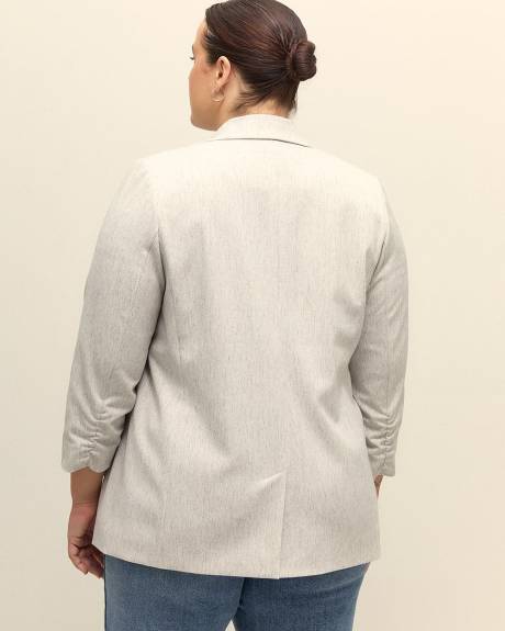 Ruched Sleeve Blazer - Addition Elle