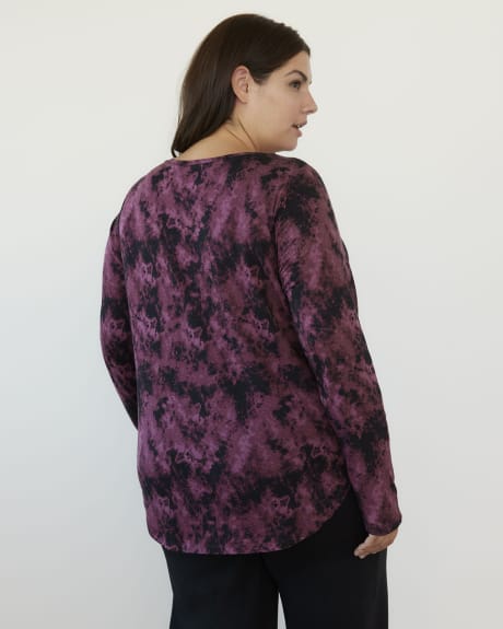 Printed Long-Sleeve Crewneck T-Shirt - Active Zone