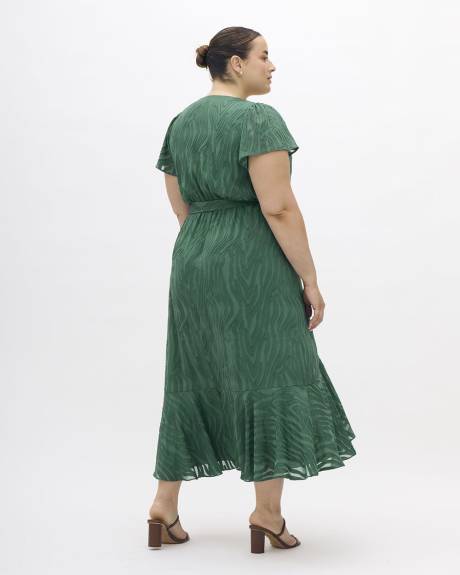 Woven Wrap Sangria Dress - Additon Elle