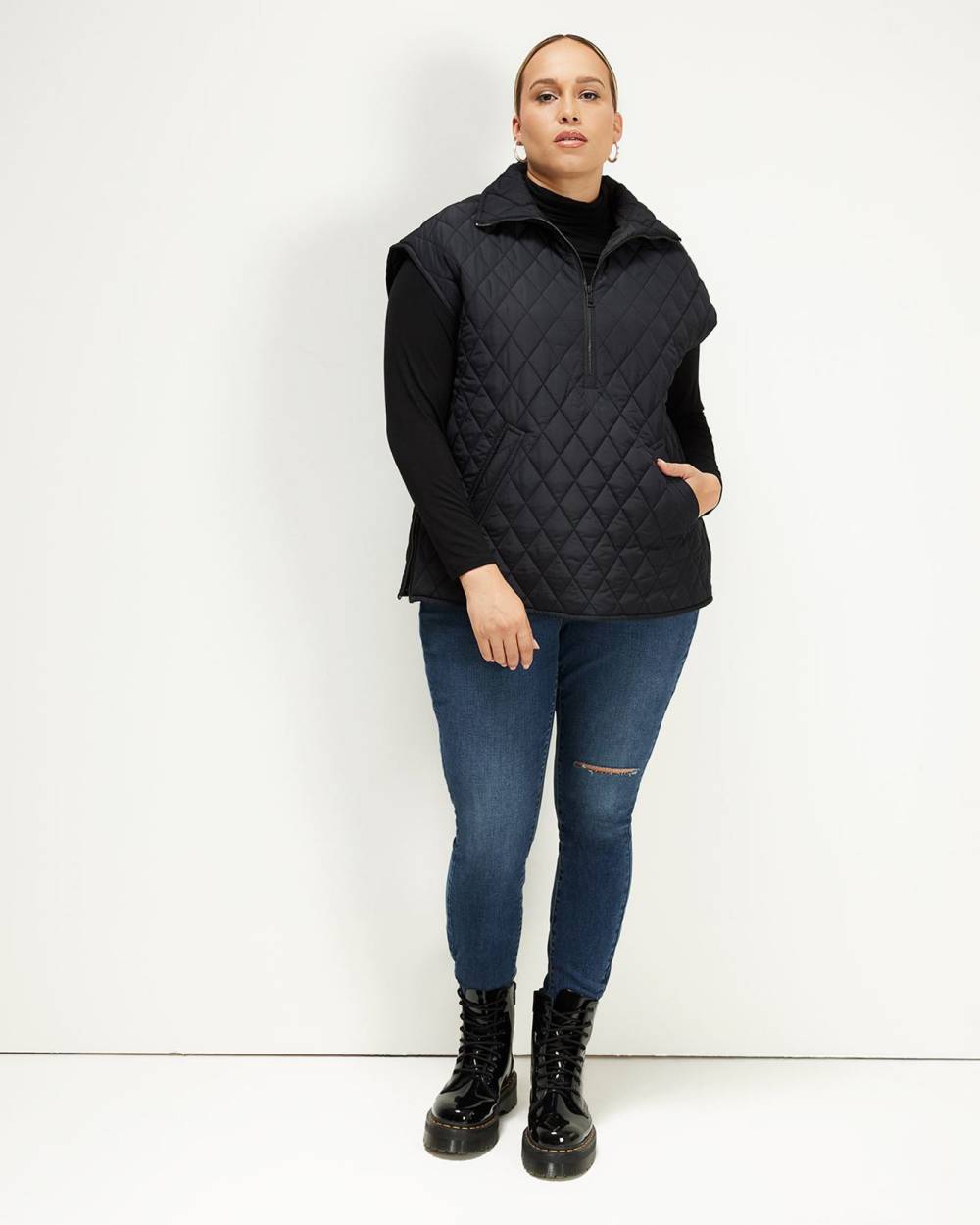 Responsible, Quilted Popover Vest - Addition Elle