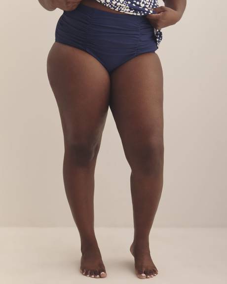 Blue High-Waisted Costa Swim Brief - Raisins Curve