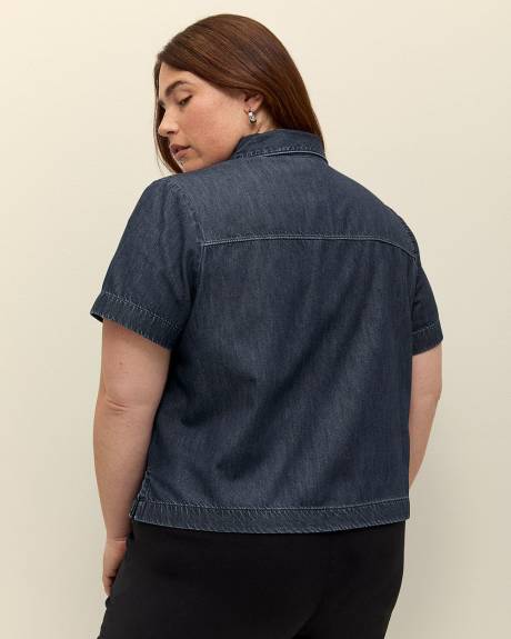 Responsible, Denim Buttoned-Down Shirt